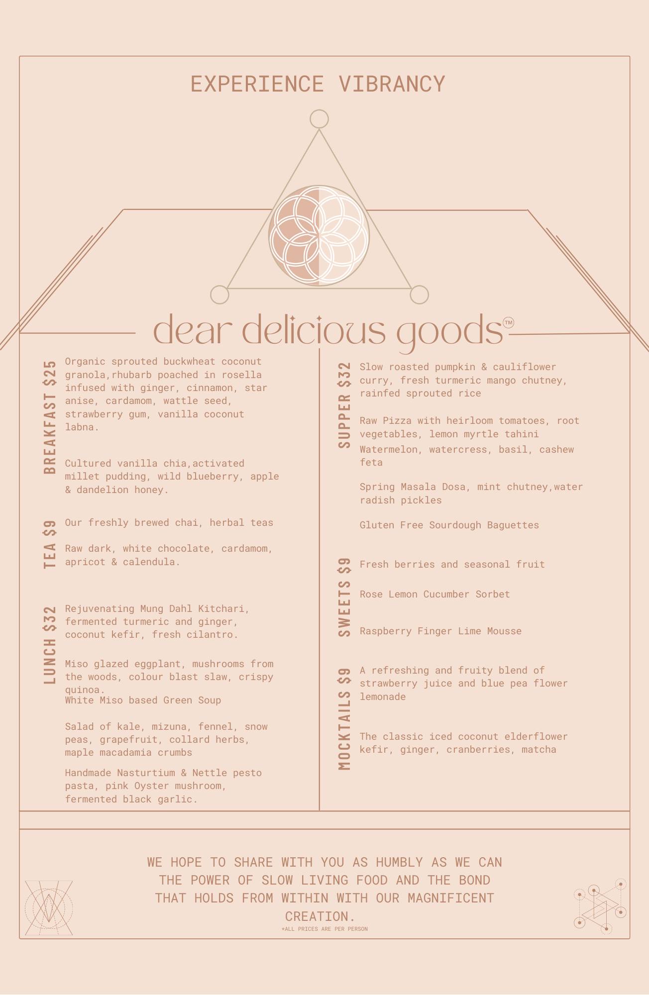Sample Menu DDG TM